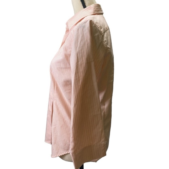 Saks Fifth Avenue Button Down Blouse Sz 8 Pink - Picture 4 of 13